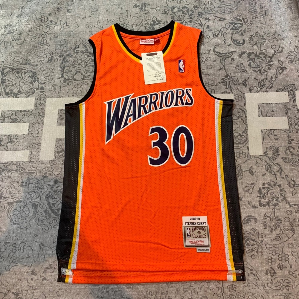 Mitchell & Ness Stephen Curry Warriors Jersey Mens XL Orange New 2009-10 HWC